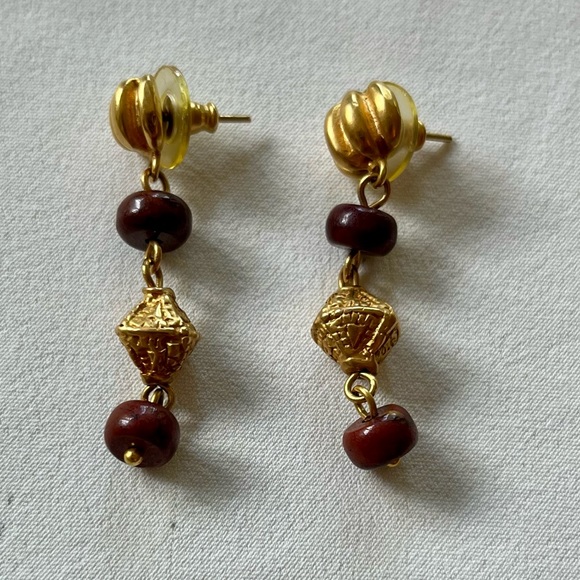 L.A. Cano Choker and Earring Set of 24k Gold  and Jasper Stones - Picture 9 of 16